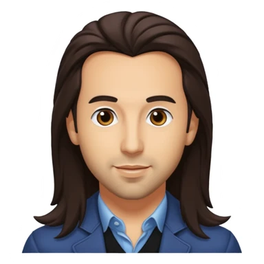 Howie Dorough with dark brown long hair sticker