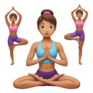 different yoga poses Girl sticker