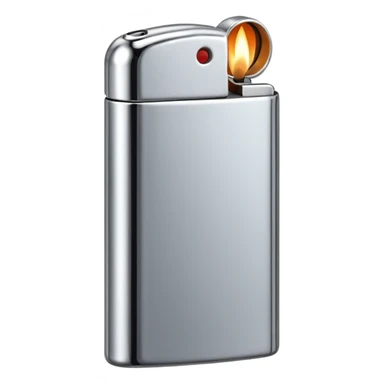 an elegant metallic chrome lighter sticker