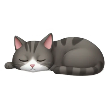 Cat sleeping comfy in bed  sticker
