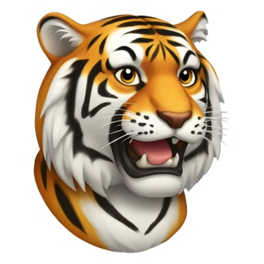 Tiger kussmund  sticker
