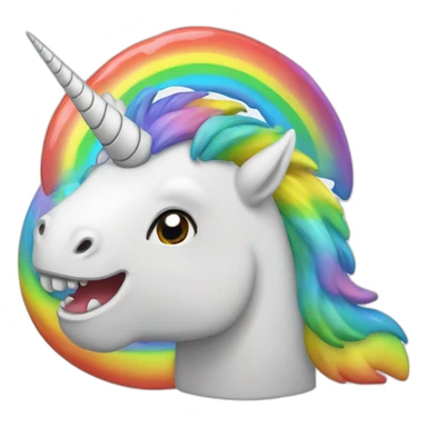 unicorn-tyrannosaurus-rainbow sticker