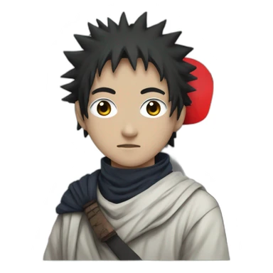 obito uchiha with the palestinian flag sticker