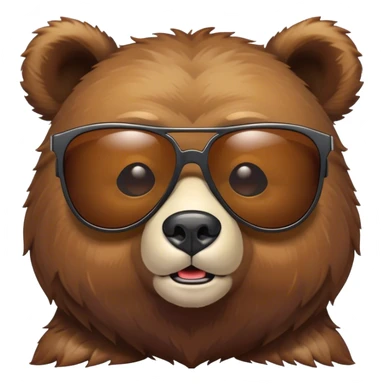 Bear with sunglasses sticker