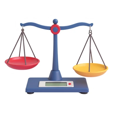 A balance scale sticker