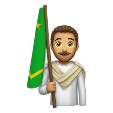 homme avec les drapeau de l’amazigh sticker