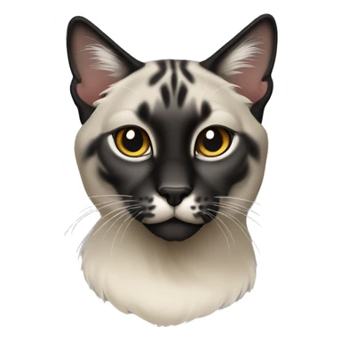Lynx point sleek black cat sticker