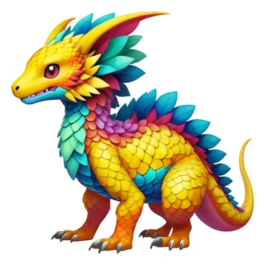 Colorful Exotic Pokémon-Digimon-Fakémon-hybrid-creature (full body) sticker