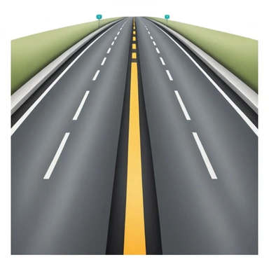 highway road with lane markings sticker