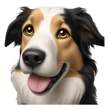 black border collie cross golden retriever sticker