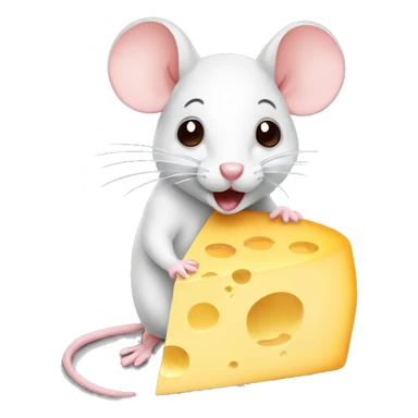 Mouse in cheese  sticker