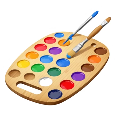 Palette with brush sticker