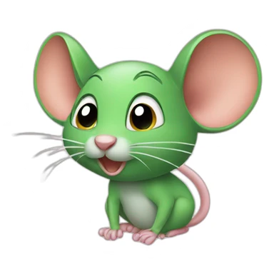 green mouse sticker