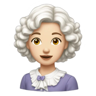 fille blanche rousse bouclée sticker