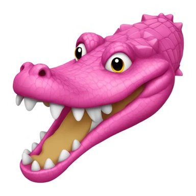 Pink alligator sticker