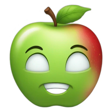 smirking apple sticker