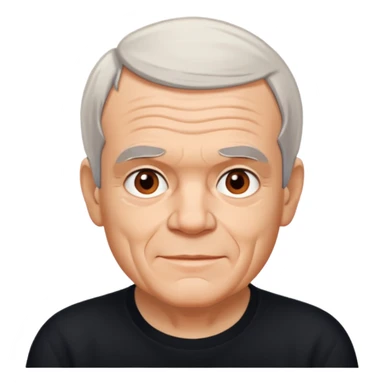 Milan Kundera subtly betraying his serious personality sticker