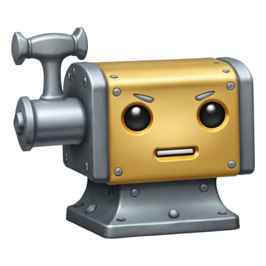Anvil with a face sticker