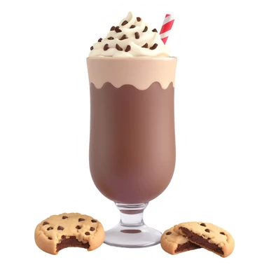 chocolate milkshake with cookie crumbles sticker