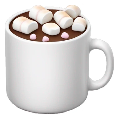 Mug of hot chocolate with mini marshmallows sticker