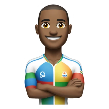 maillot champion du monde couleur arc en ciel sticker