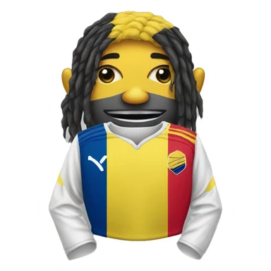 Emoji with soccer jersey of Colombia  sticker