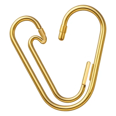 one gold paper clip sticker