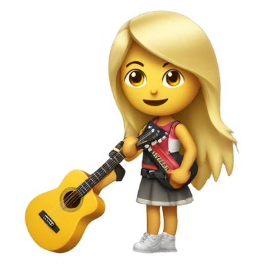CHICA RUBIA CON GUITARRA EN LA QUE PONGA EXTREMODURO sticker