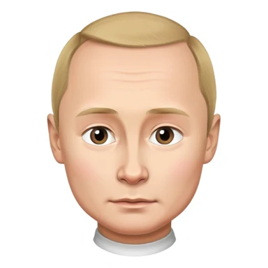 young putin photorealistic sticker