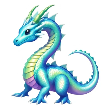 Exotic Rare Shiny Epic Ethereal Meganium-Amaura-Dragonair-hybrid, full body sticker