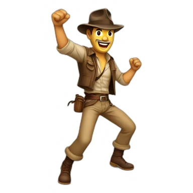 Indiana jones bailando sticker