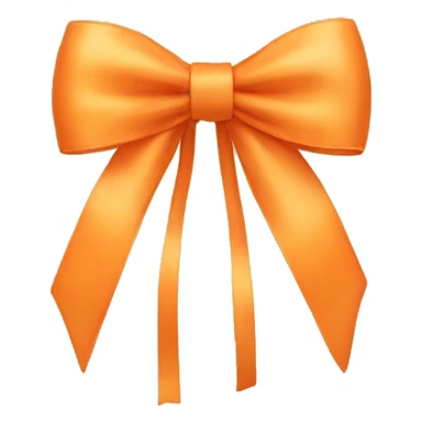 Light orange bow sticker