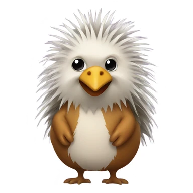 Porcupine in a chicken costume sticker