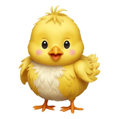 Pulcino saltellante formato ridotto sticker