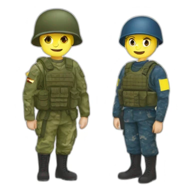 Soldier of Ukraine with Shavron of the flag of Ukraine  sticker