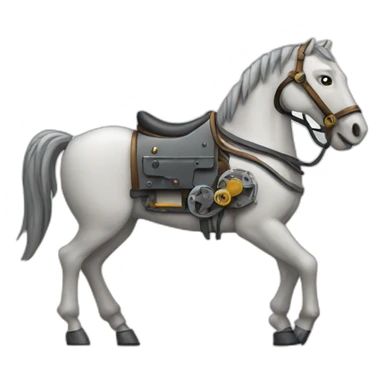 Mechanical horse sticker