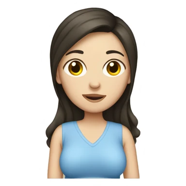 Pregnant Caucasian with dark hair sticker