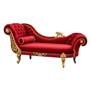 Antique Red chaise lounge sticker