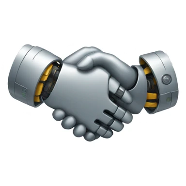 robot handshake sticker