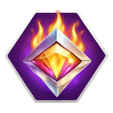 Card Diamond Flame Shiny Glow Reward Legendary Unique Epic sticker