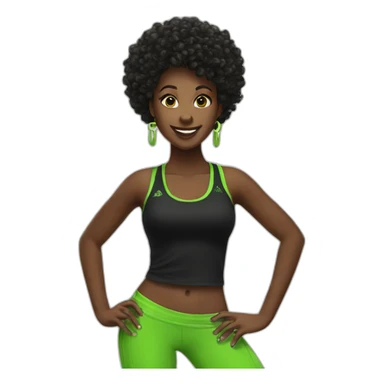 Zumba black and green sticker