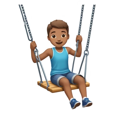 person on a playground swing, mid-air sticker