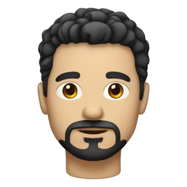 white man with short black hair and goatee sticker