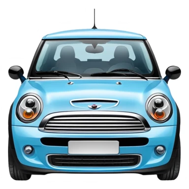 Light blue mini cooper  sticker