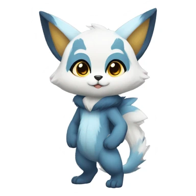 Anthro Chibi-style-Fur-Sona-Fakémon Full Body sticker