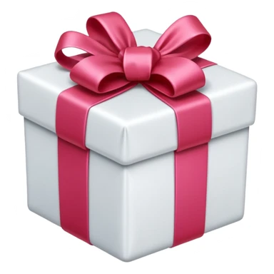 white and pink christmas present sticker