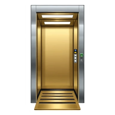elevator emoji, simple, clear sticker
