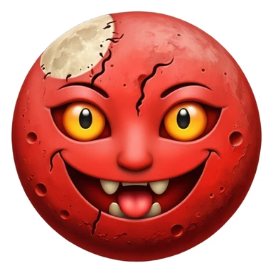Half bloody moon  sticker