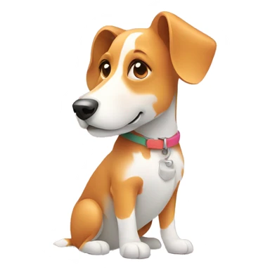 Vector art of dog made of vector gradient shapes abstract shapes vector art sticker