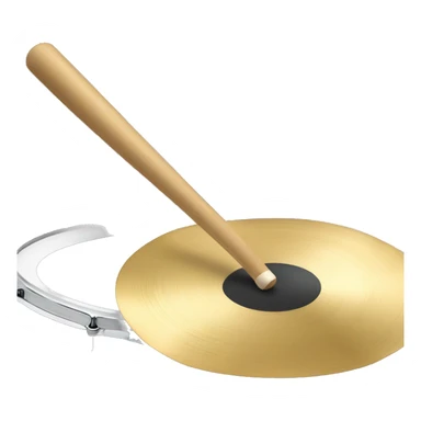 cymbal with drumstick sticker